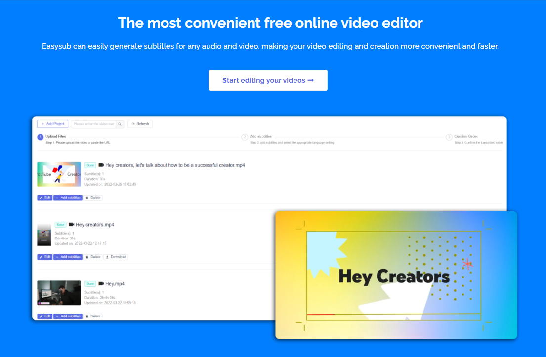 Editor de vídeo en línea gratuito