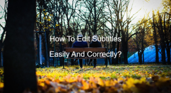 How To Edit Subtitles Easily And Correctly?