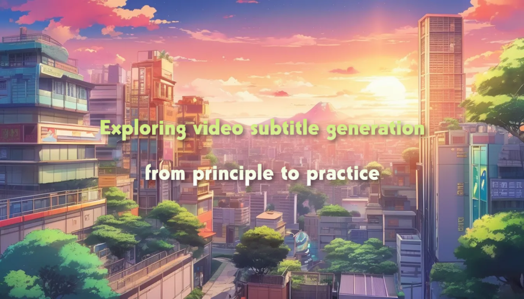 Exploring video subtitle generation from principle to practice