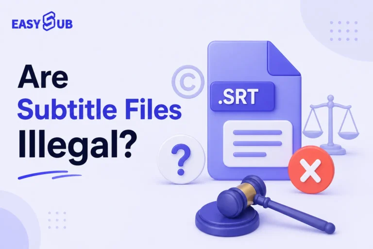 ¿Son ilegales los archivos de subtítulos?