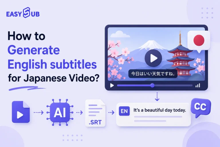 Generar subtítulos en inglés para vídeo japonés