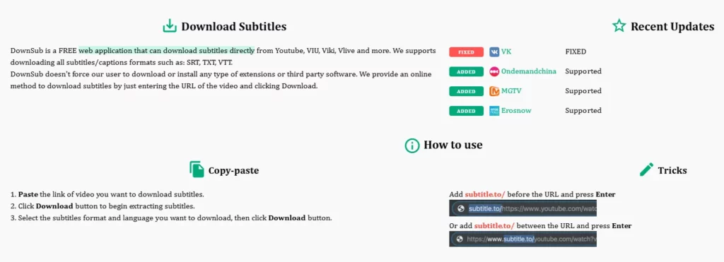Downsub