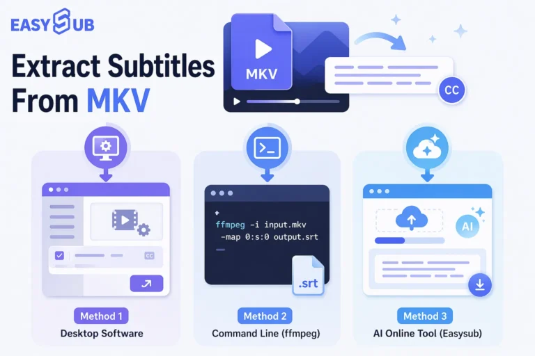 Cómo extraer automáticamente los subtítulos de un archivo MKV.