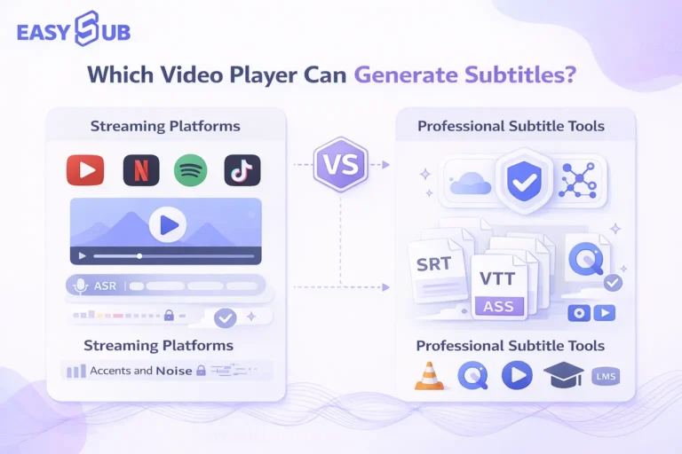 ¿Qué reproductor de vídeo puede generar subtítulos?
