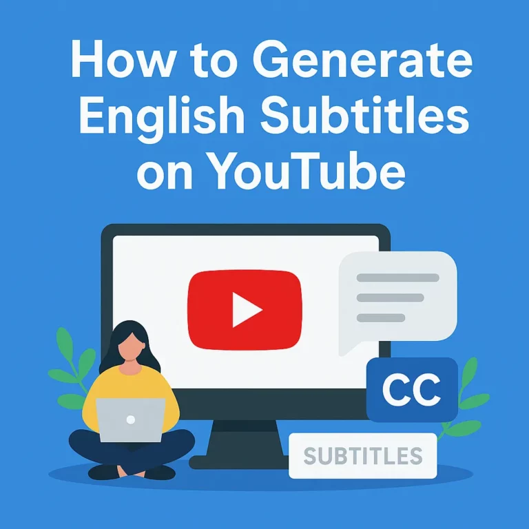 how to generate english subtitles on youtube