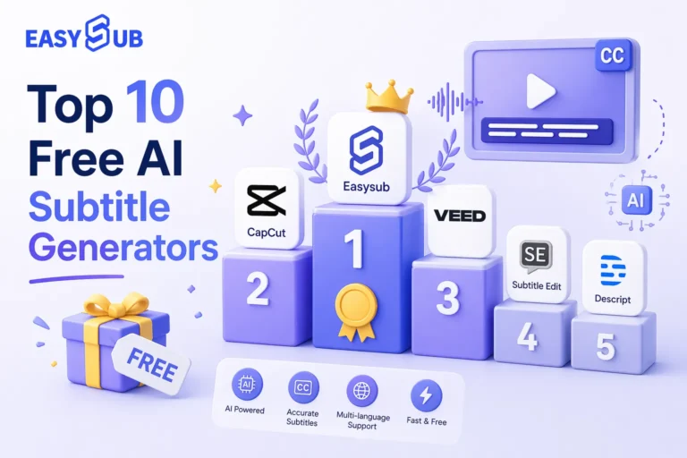 Los 10 mejores generadores de subtítulos con IA gratuitos