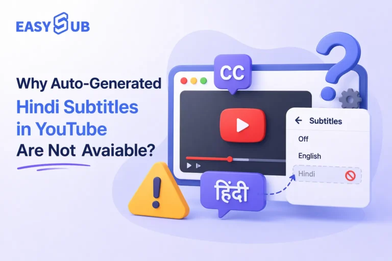 ¿Por qué no están disponibles los subtítulos en hindi generados automáticamente en YouTube?