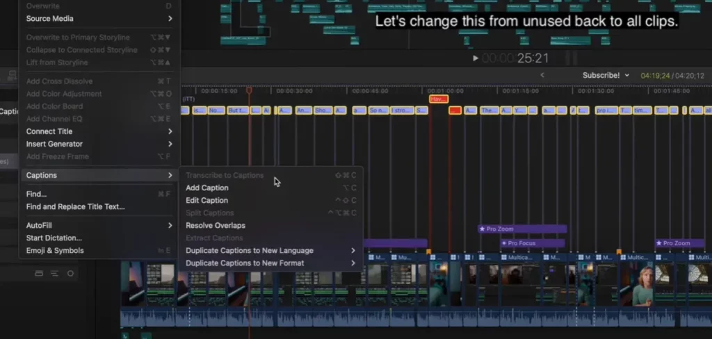 Adjust the timeline and overlap