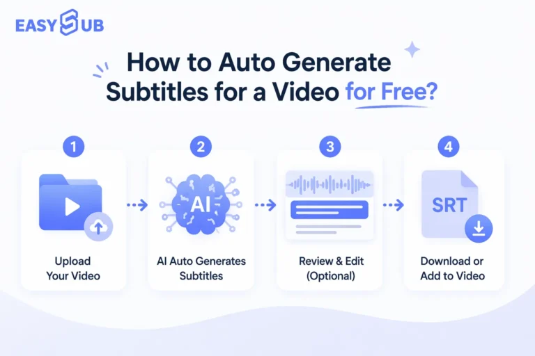 Genera subtítulos automáticamente para un vídeo gratis.