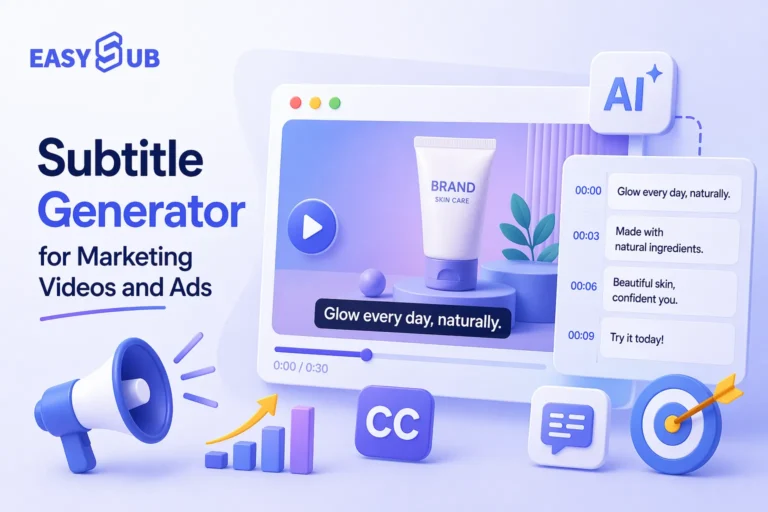 Generador de subtítulos para vídeos y anuncios de marketing