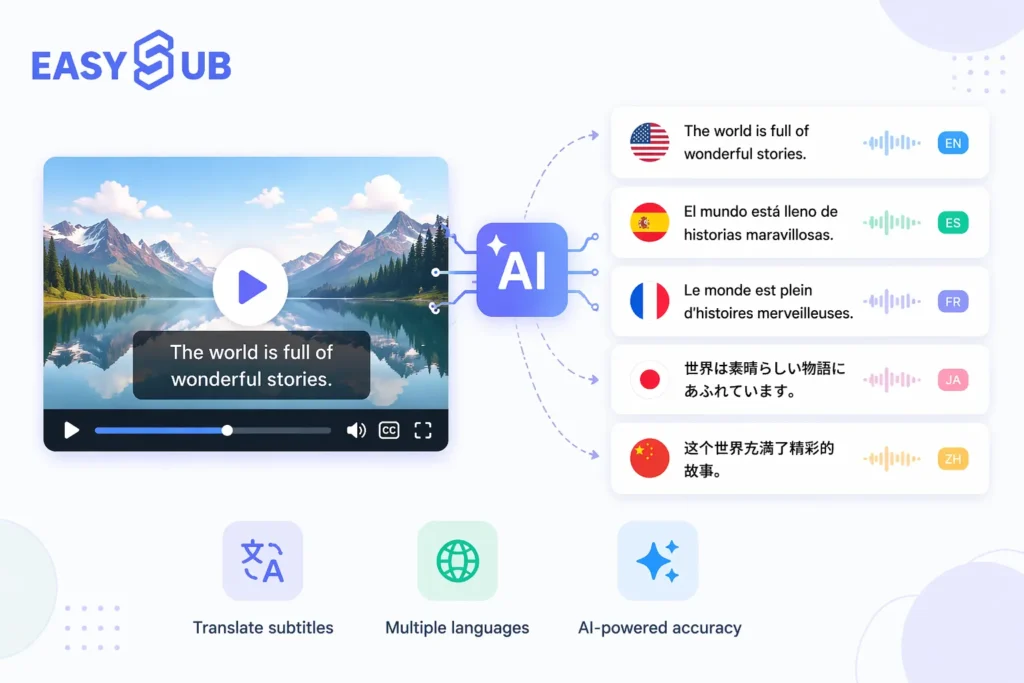 使用人工智能翻译字幕