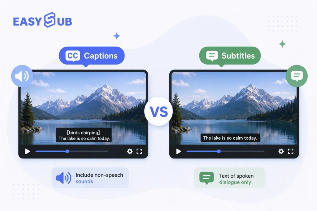 Difference Between Subtitles and Captions