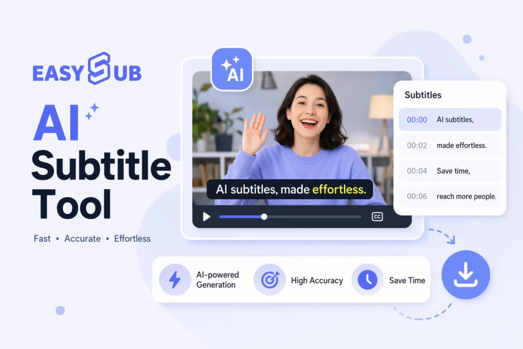 เครื่องมือสร้างคำบรรยาย AI EasySub