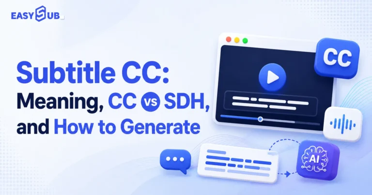 Sottotitoli CC: significato, CC vs SDH e come generarli