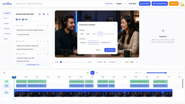 AI Speech to Text tool