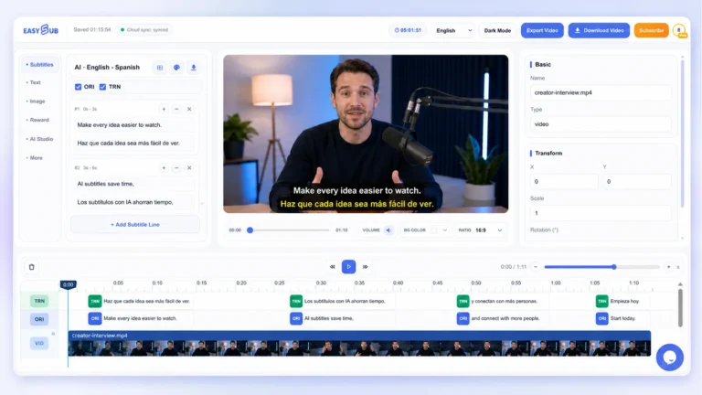AI Subtitle Generator tool